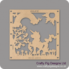 3mm MDF Personalised Unicorn Plaque  Personalised and Bespoke