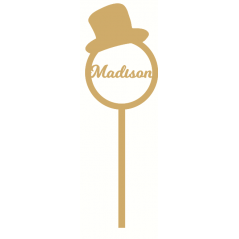 3mm mdf  Personalised Top Hat Wand Personalised and Bespoke