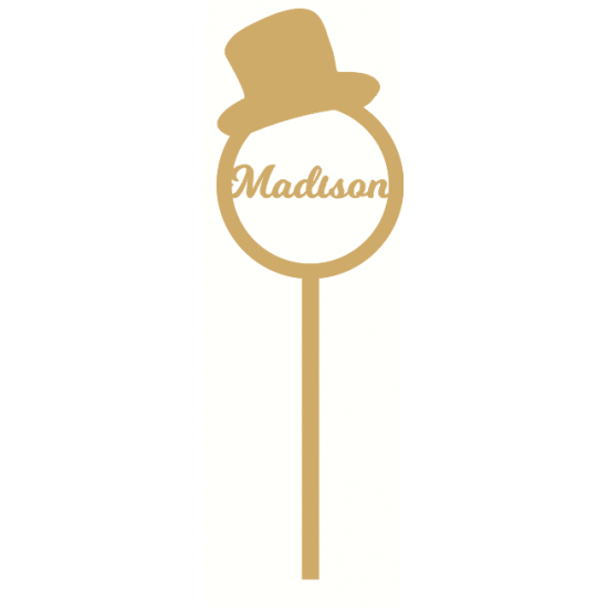3mm mdf  Personalised Top Hat Wand Personalised and Bespoke