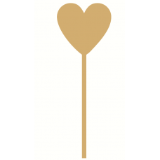 3mm MDF Princess Wand - Heart top Fairy Doors and Fairy Shapes