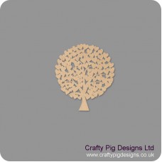 3mm MDF Rounded Wedding Heart Tree Guest Book 50cm x 50cm (welded hearts) Trees Freestanding, Flat & Kits