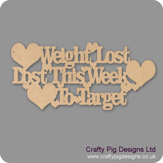 3mm MDF Weight lost/Lost this week/To Target Chalkboard Countdown Plaques