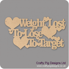 3mm MDF Weight Lost/to Lose/To Target Chalkboard Countdown Plaques
