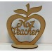 3mm MDF No.1 Teacher - Freestanding Apple Teachers