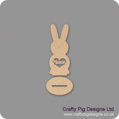 3mm MDF Personalised Easter Bunny (on plinth) Easter