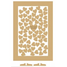 MDF Rectangle Wedding Drop Box 60x39.5cm with Etched Heart 