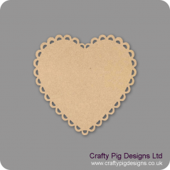 3mm MDF Scalloped Heart Bunting (pack of 10) Bunting