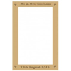 MDF Rectangular Wedding Drop Box 40x28cm (solid etched bold font names and date) Personalised and Bespoke