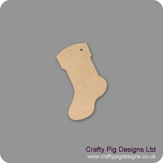 3mm MDF Stocking - to match fireplace stockings (packs of 5) Christmas Shapes