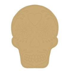 3mm MDF Sugar Skull Bunting With Etched Detail (pack of 10) Bunting