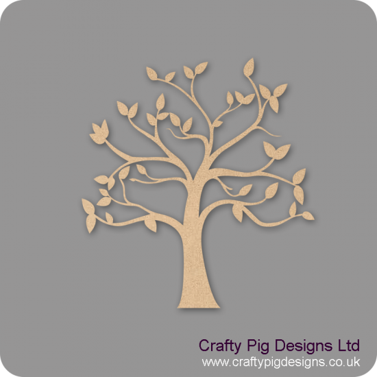 3mm MDF Tree With Leaves Trees Freestanding, Flat & Kits