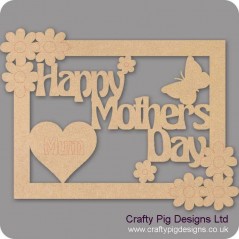3mm MDF Happy Mothers Day Plaque style 1 Mother's Day