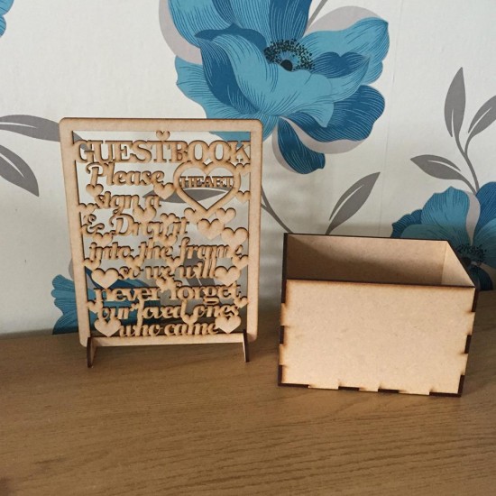 3mm MDF Box and Wedding Heart Sign Boxes