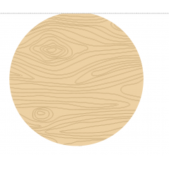 3mm Circle or Square Shape with Engraved Wood Effect (single) Basic Plaque Shapes