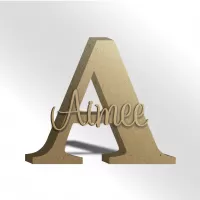 18mm Letter with Stick on Name