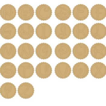 3mm MDF 3 Piece Scalloped Circle
