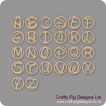 3mm MDF Letter in Scalloped Circle