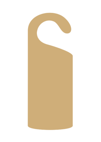 MDF, Oak or Acrylic Hook Door Hanger (PACK OF 5 )