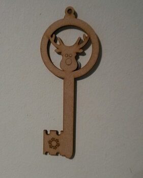 3mm MDF Reindeer Head Key