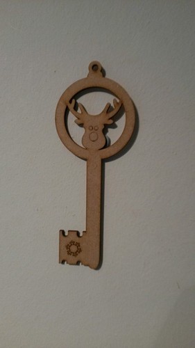 3mm MDF Reindeer Head Key