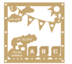 birth plaque train ABC design