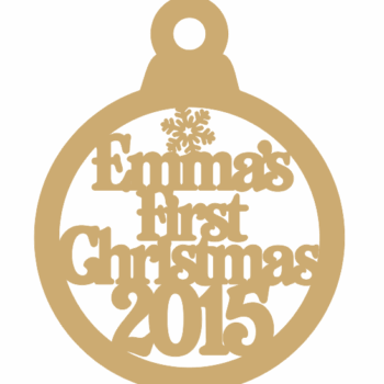 personalised first 1st christmas bauble mdf craft blank