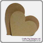 18mm Freestanding Oak Veneer Heart