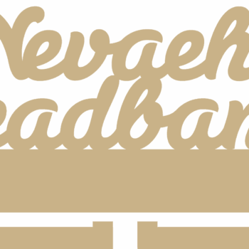 personalised headband holder 2 hearts