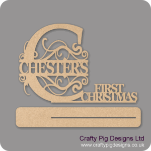 first-christmas-monogram-on-plinth