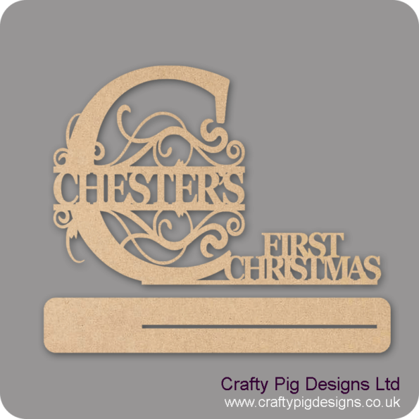first-christmas-monogram-on-plinth