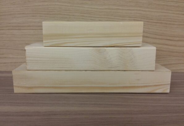 2 Tier Rounded Edge Wood Set (200mm, 250mm)