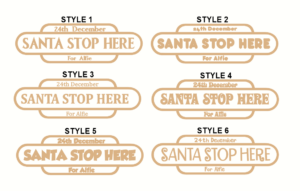 santa stop her signs large