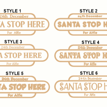 santa stop her signs large