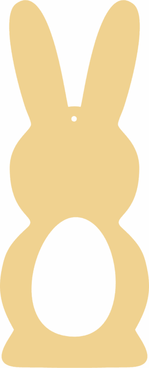 4mm Oak Veneer Hanging Tall Bunny with Kinder or Cadbury Egg Hole