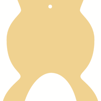 4mm Oak Veneer Hanging Tall Bunny with Kinder or Cadbury Egg Hole