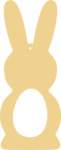 4mm Oak Veneer Hanging Tall Bunny with Kinder or Cadbury Egg Hole