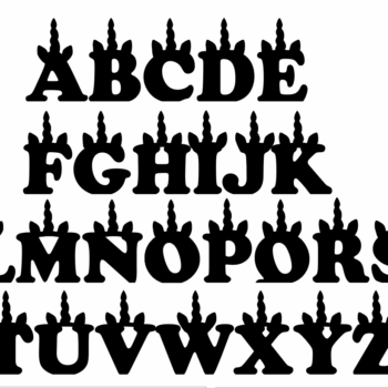 6mm mdf Unicorn Letters - Cooper Font Capitals
