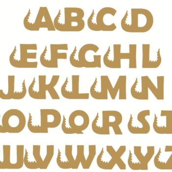6mm mdf Dinosaur Tail Letters (no head)