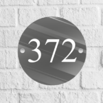 Circle Acrylic Door Number Blank with stand offs