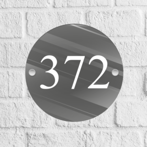 Circle Acrylic Door Number Blank with stand offs