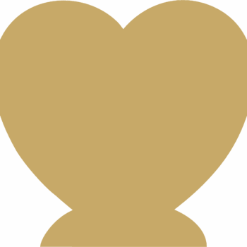 18mm heart on base