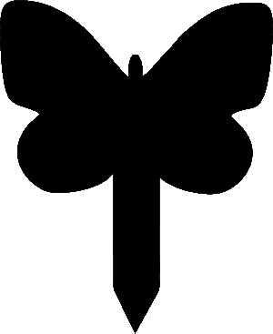 butterfly on stake