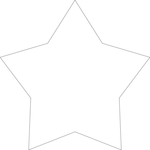 15cm Acrylic Country Star (Pack of 5)