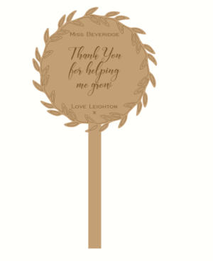 engraved plant pot stake