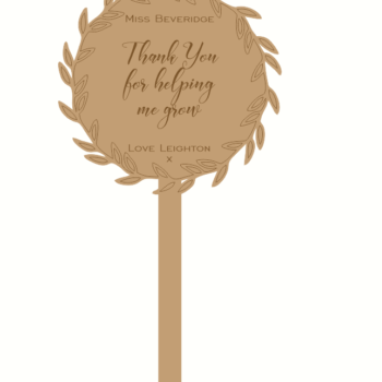 engraved plant pot stake
