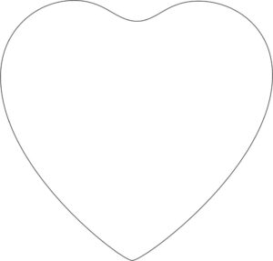 15cm Acrylic Fuller Heart (Pack of 5)