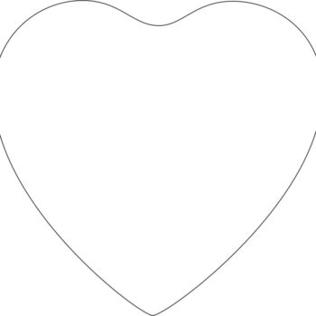 15cm Acrylic Fuller Heart (Pack of 5)