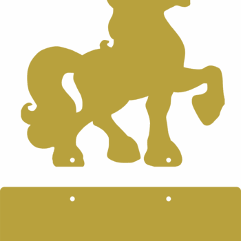 unicorn and plaque set