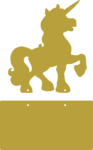 unicorn and plaque set