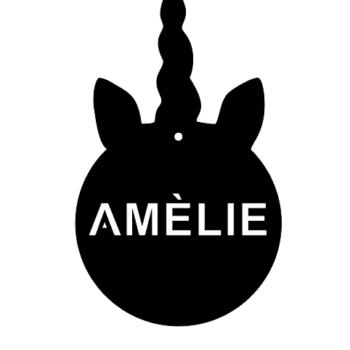 unicorn name tag